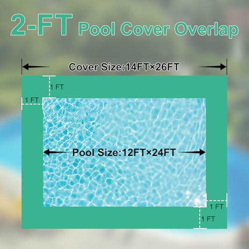Cubierta de seguridad rectangular 12 x 24 pies para piscina miniatura 4