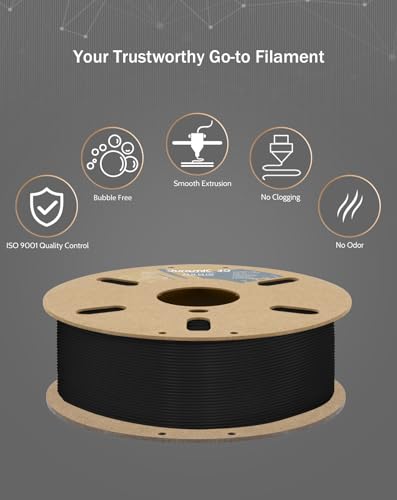 Image of DURAMIC 3D PLA+ Printer Filament 1.75mm PLA Plus Neatly 4Kg Spools | PLA Pro Tougher and Stronger, Dimensional Accuracy Probability + /- 0.02mm 4Pack Black