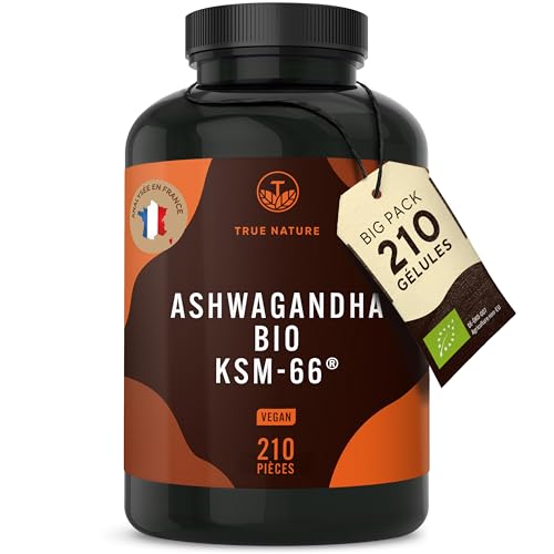Bio Ashwagandha KSM-66 | Actif breveté - 210 Gélules - 600mg, don...