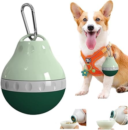 Image of Cawypety Dog Water Bottle for On The Go - Portable Pet Water Bottle for Dog Cat Outdoor Walking Hiking Travel (Green, 200ml)