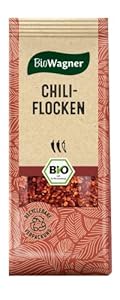 BioWagner - Bio Chiliflocken | ideal als scharfes Topping auf Pasta oder Desserts | naturbelassene Bio-Zutaten | recyclebare Verpackung | 40 g