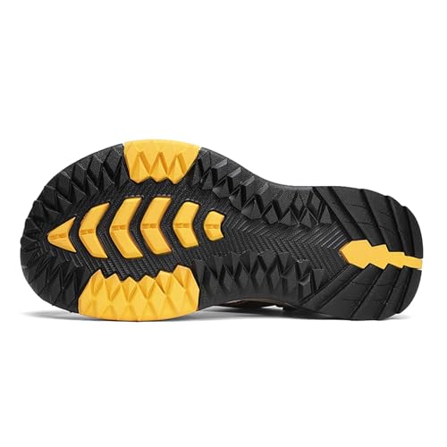 Mens Leather Casual Sandals Soft Breathable Outdoor Hiking Non-slip Fisherman Beach Slippers Adjustable Dual-purpose4