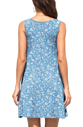 Image of WEACZZY Women Summer Casual Swing T Shirt Dresses Beach Cover up Loose Dress