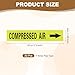 MECCANIXITY Self-Stick Compressed AIR Sticker Pipe Flow Arrow Marker 1-3/5 x 8 Inch Pipe Identification Marking Labels Right-Pointing for Air Compressors Black on Yellow, Pack of 30