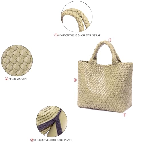 Image of JINMANXUE Fashion Woven Bag Shopper Bag Travel Handbags and Purses Women Tote Bag Large Capacity Shoulder Bags