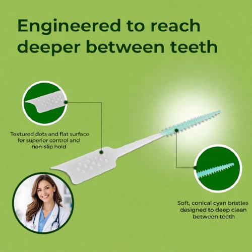 Image of Bentodent Biodegradable Wirefree Interdental Brushes Sticks Pack of 30 -Eco-Friendly Oral Care Solution for Gentle and Effective Teeth Cleaning,Brushes for Optimal Oral Hygiene and Fresh Breath
