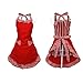 UKKO Grembiule Bar Abito per La Pulizia Bib Cooking Cooking Cooking Restaurant Grembiuli Donne Lady Regolabile Cucina Grembiule Flirty Vintage Bowknot Tasche-Red