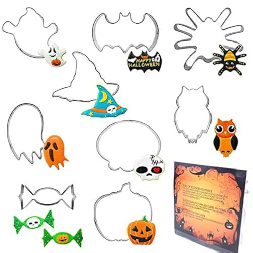 QinGuang 9pcs Edelstahl Halloween Ausstecher Ausstechform Keksausstecher...