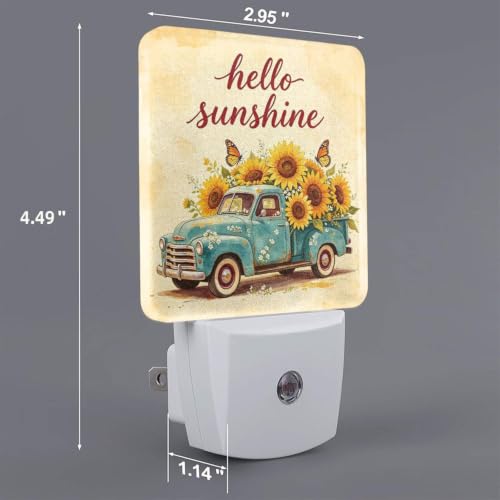 Image of Sunflower Truck Butterfly LED Plug-in Nightlights 2-Pack for Bedroom