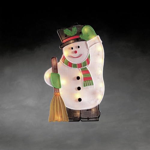 Konstsmide LED Fensterbild, Schneemann, 20 warm weiße Dioden, 230V,...
