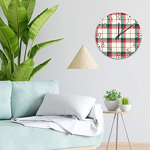Horloge murale de chambre d'enfant ronde en bois motif rustique pour apaiser les nuits de bébé - 5