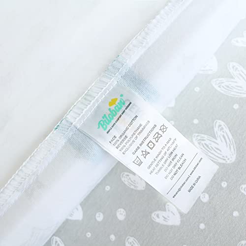 Waterproof Pack N Play Fitted Sheets 2 Pack,100% Organic Cotton Mini Crib Mattress Cover Protector 38" X 25" Fits For Baby Playpen/Playard Mattress, Portable Crib Sheet, White & Grey Star Print #TOP3