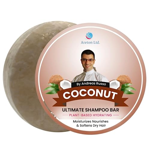 Champú sólido en barra - acondicionador natural - cabello seco, nutre el cabello, nutrición profunda - hidratación a base de plantas, previene puntas abiertas - champú sólido natural – 60gr (Coco)