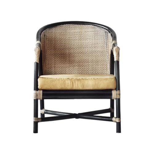 DIANXI Sofás Pequeños Sillón nórdico Creativo Hecho a Mano con Respaldo de ratán, sillón Individual Personalidad, Sencillo for Sala Estar en casa Sofá para Dormitorio