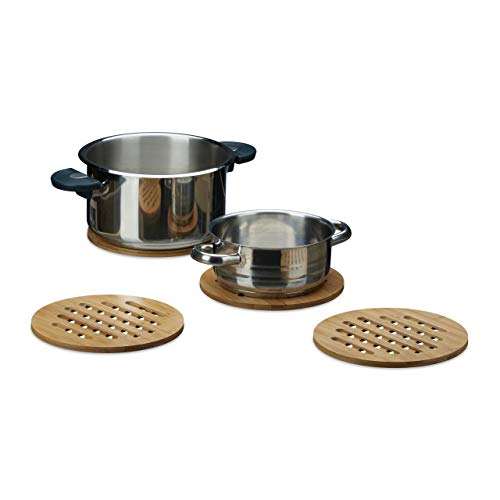 Sottopentola In Legno Naturale A Forma Di Albero – Set Da 3 Pezzi Per Piatti Caldi, Padelle E Teiere – Sottobicchieri Multifunzionali In Faggio Per Cucina E Tavola