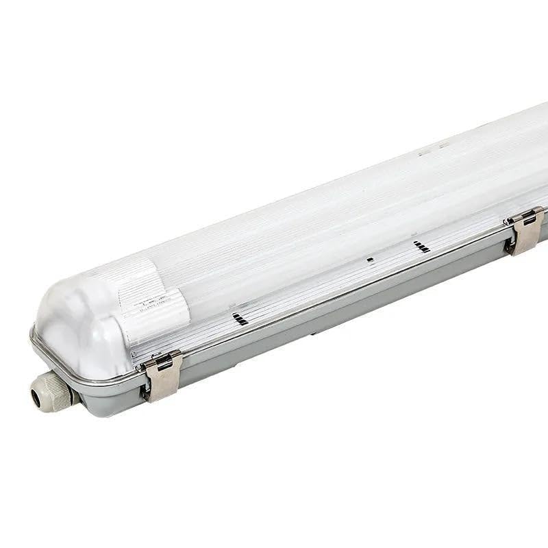SILAMP Kit de Réglette LED IP65 + 2 Tube Néon LED 150cm T8 22W - Blanc Chaud 2300K - 3500K