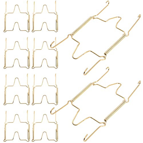 Alipis 10 Pièces Porte-assiettes Mural Acier Inoxydable Support Mural Pour Assiettes Pour Assiettes Anciennes Et Vintage Design Unique Et Stable
