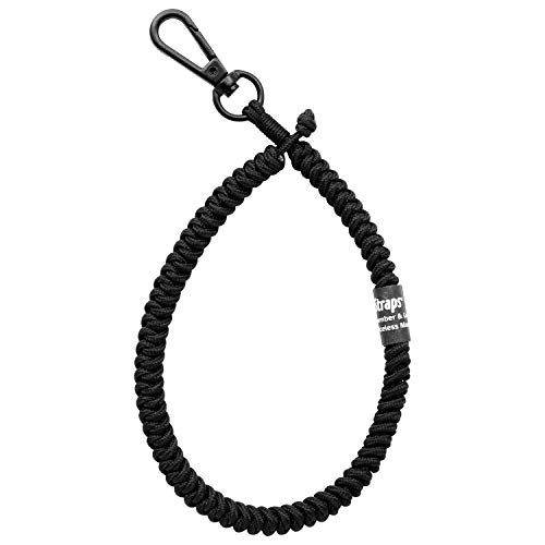 Slim Paracord Handschlaufe - Schwarz Thema Kompatibel mit Phone Case, Kameras, GoPro, Action Kamera, Handgelenk Schlüsselanhänger, Rucksack,