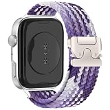 SumRioo Cinturino Compatibile con Huawei Watch Fit 4/4 Pro/3, Nylon Tessitura Elasticità Cinturino [Design Integrazione] per Huawei Watch Fit 4/4 Pro/3, Viola