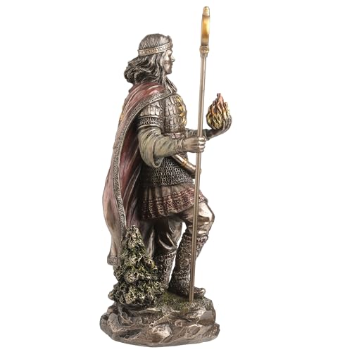 Estatua Dazhbog dios solar de fundición fría 10.1 pulg miniatura 3