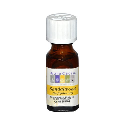 Aura Cacia Precious Essentials Oil, Sandlewood Jojoba, 0.5 Oz by Aura Cacia