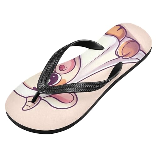 Burbuja Cartoon Cow Flip Flops for Women Men, Soft Thong Sandals Rubber Slippers for Pool Beach Essentials2
