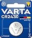 Varta 13501430 - Batterie Electronics Lithium Knopfzelle CR2430 mit 3 Volt, Kapazität 280 mAh, für verschiedenste Geräte- und Verbraucheranforderungen