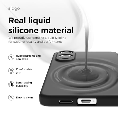 Image of elago Premium Magnetic Silicone Case for Galaxy S25 Edge Black