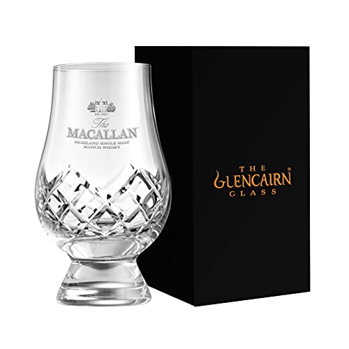 THE MACALLAN OFFICIAL GLENCAIRN CUT CRYSTAL SCOTCH MALT WHISKY TASTING GLASS