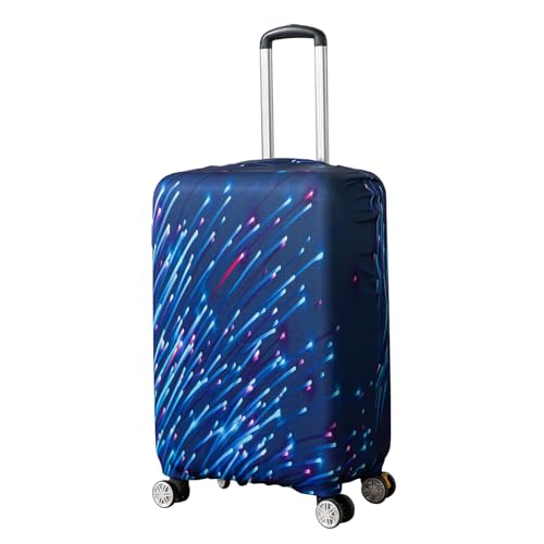 Image of HOKIPO 220gsm Durable and Washable Suitcase Covers for Trolley Suitcase, Large (26-27inch) - Cosmic Streaks (AR-6345-D18)