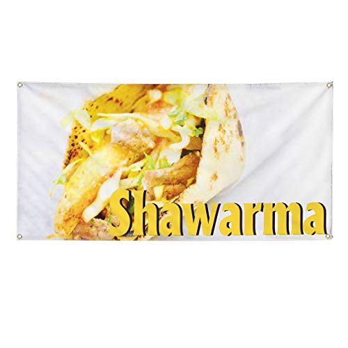 Vinyl Banner Multiple Sizes Shawarma Outdoor Advertising Printing Restaurant &