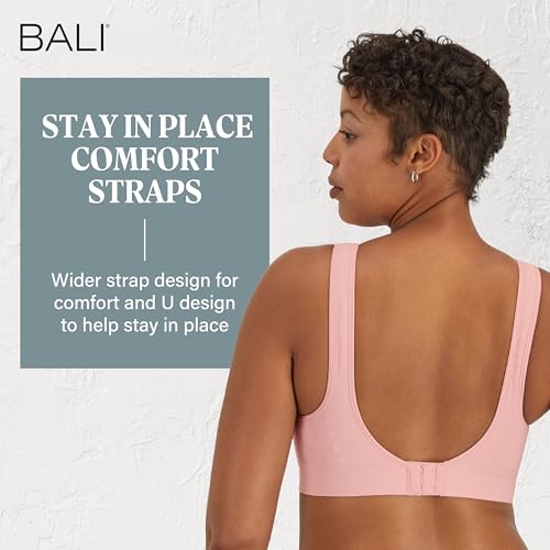 Image of Bali Women's Wireless Bras for Women - Comfort Revolution Wireless Bra - Adjustable & Supportive - Plus Size Women