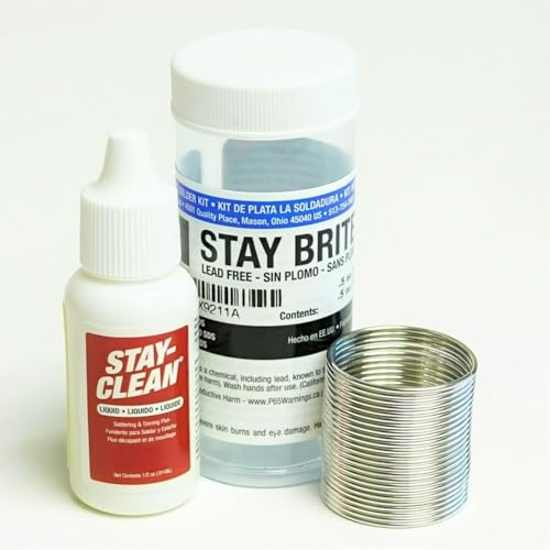 For Harris SBSK Stay Brite Silver Bearing Solder & Stay Clean Liquid Flux Kit