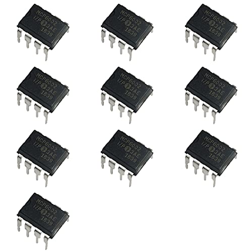 Bridgold 10pcs MCP6002 6002 MCP Low Power Op Amp 1 MHz Bandwidth,DIP-8.