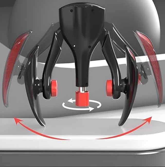 Men Kegel Trainer Pelvic Floor Muscle Repairer, Strength-Adjustable Sphincter Exerciser Thigh Master Home Office Fitness Versatile Personal Exerciser Unisex (Black & Red)