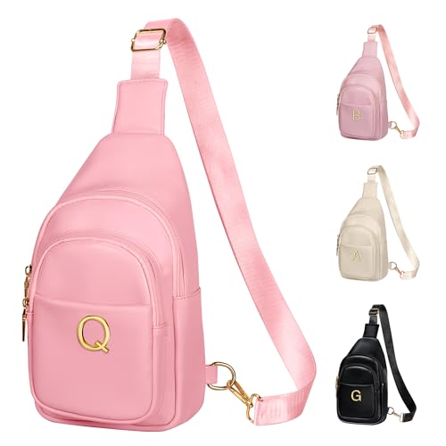 Image of Teen Girl Gifts Trendy Stuff, Initial Crossbody Sling Bag