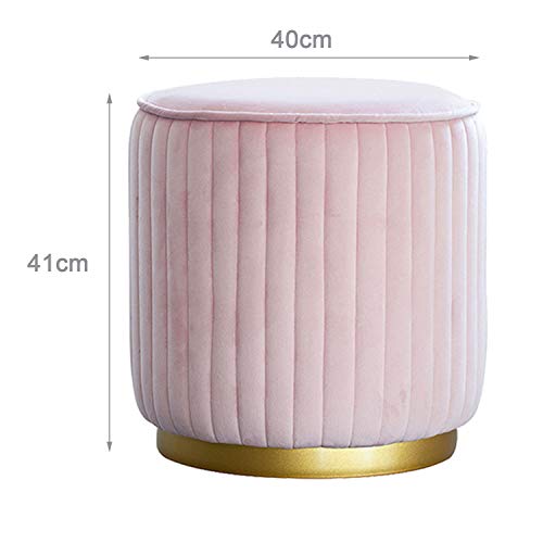 Taburetes de tocador rosa y banco de dormitorio acolchado versátil 4