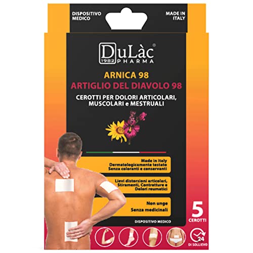 Dulàc - PARCHES PARA EL DOLOR con Árnica y Harpagofito - 5 PARCHES para dolores musculares y...