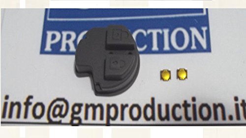 G.M. Productionu00a0u0096u00a0TSU01+2SW16 u0096u00a0Botones de goma de recambio para llave con mando de Opel, Fiat o Suzuki + 2u00a0interruptores (comprobar fotos y detalles de compatibilidad)