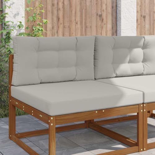 Coussin de canapé d'extérieur polyester gris, rembourrage mousse durable pour salon de jardin