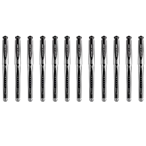 Stylos à bille roller encre gel Uni-Ball UM-153S noir 1mm boîte de 12 fournitures de bureau
