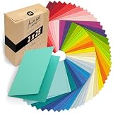 Japun - 50 biglietti pieghevoli colorati (2 x 25 colori) - A5, 210 x 148 mm