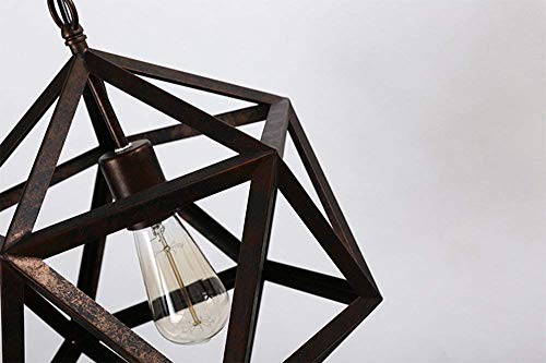 Lustre géométrie 45cm suspension industrielle plafonnier salon restaurant - 6