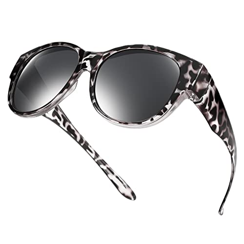 Br'Guras Polarized Oversized Fit Over Glasses Sunglasses for Women and Men Wear Over Glasses