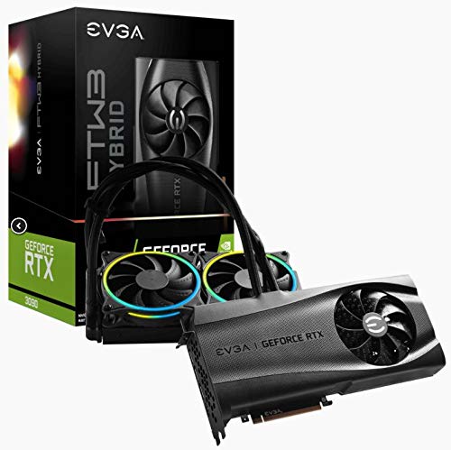 EVGA GeForce RTX 3090 FTW3 Ultra Hybrid Gaming, 24G-P5-3988-KR, 24GB GDDR6X, ARGB LED, Metal Backpla