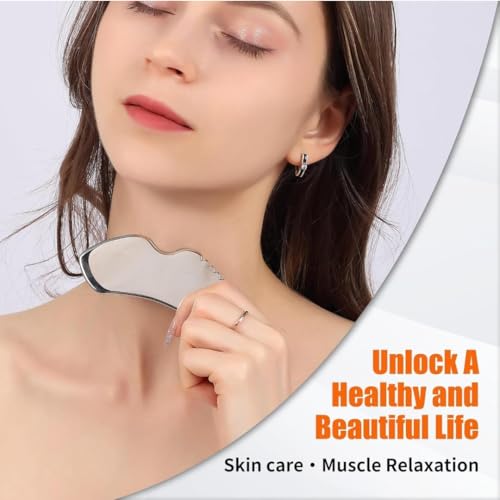 Image of Heart Shape And Lip Shape Stainless Steel Gua Sha Massage Tools for face massage