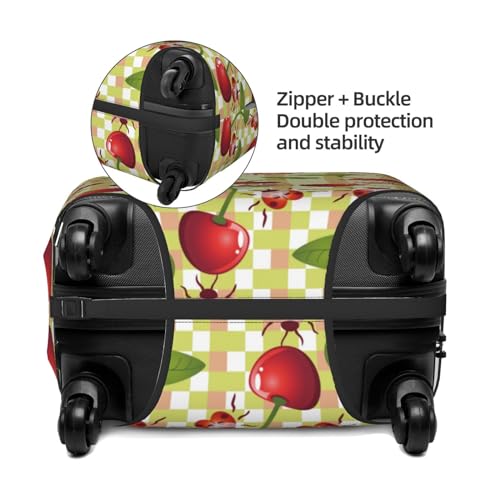 Cherries and Ladybirds Luggage Cover Anti Scratch Dirt Waterproof Elastic Travel Luggage Cover Protector Suitcase Cover for Suitcase Tsa Approved Fit 18-32 Inch Luggage4