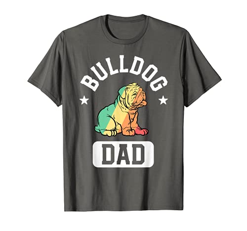 Vintage Bulldog Regalos para papá Regalos Bulldog Inglés Perro Papa Camiseta