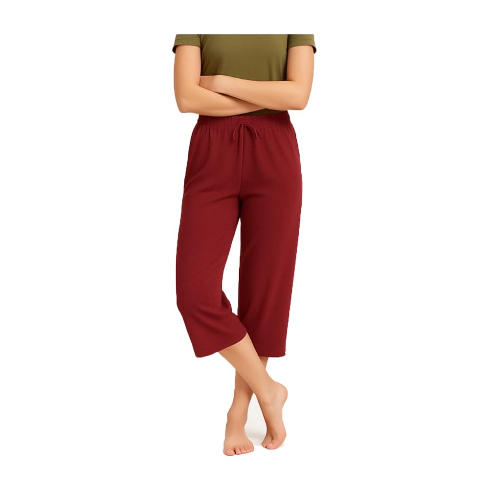 Womens Loosefit Capri, 3/4th Capri For Girls Marrone Single Pack-picture-41
