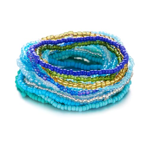 Bracelet de cheville fait main en perles multicolores un bijou d été durable